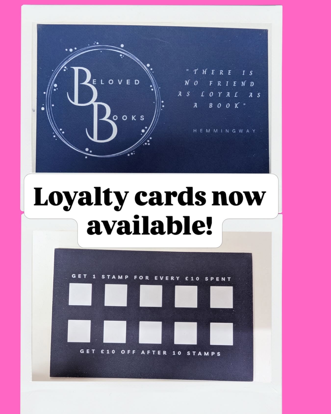 loyalty cards now available
